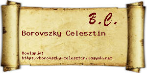 Borovszky Celesztin névjegykártya